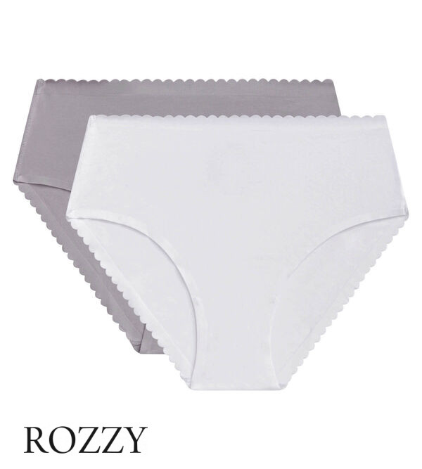 Трусы макси хлопковые DIM Body Touch Easy 0DFP белый/серый